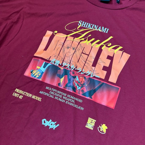Evangelion Size 2XL Men’s Shikinami Asuka Langley T-shirt Anime Japanese Graphic - Picture 3 of 5